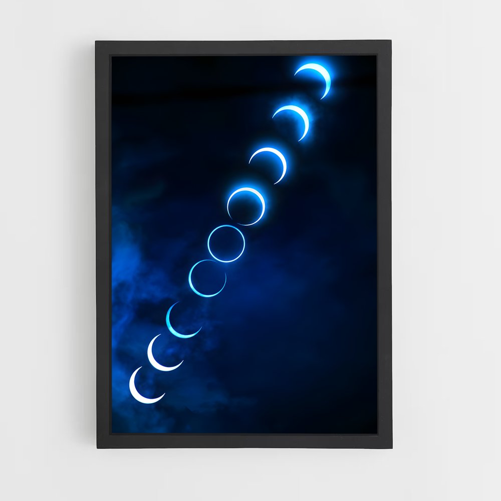 Poster Éclipse Saphir – affiche Univers (vue 2)